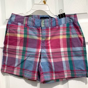 Ralph Lauren Multicolor Plaid Kids Shorts - Pink, Blue, Green